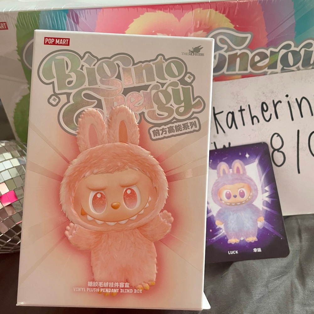 Big Into Energy Labubu - Luck (opened from bottom)